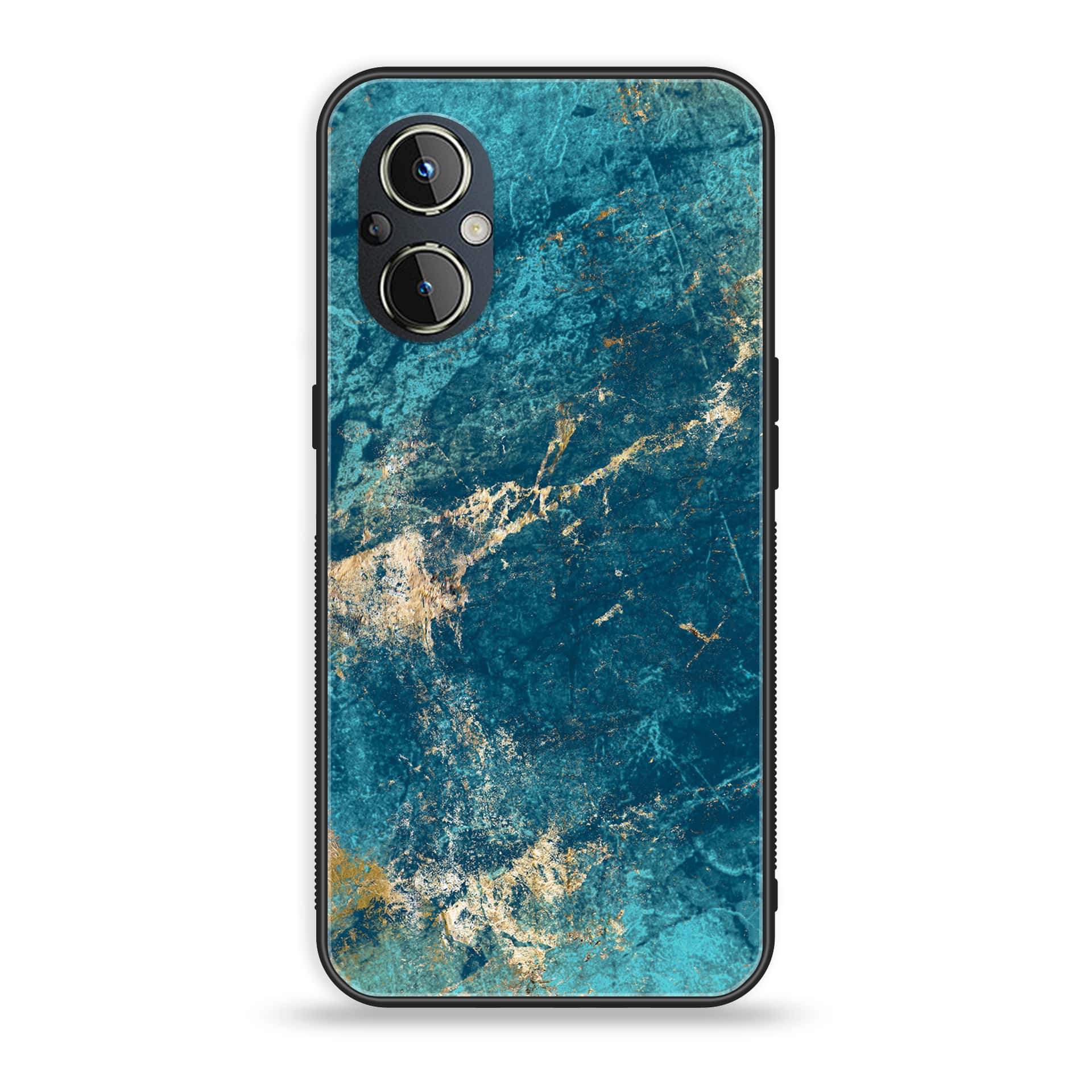 OnePlus Nord N20 5G - Blue Marble Series V 2.0 - Premium Printed Glass soft Bumper shock Proof Case