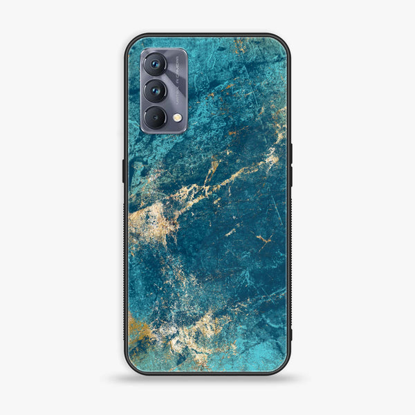 Realme GT Master Edition Blue Marble  V 2.0 Design 9 Premium Printed Glass soft Bumper shock Proof Case CS-14208