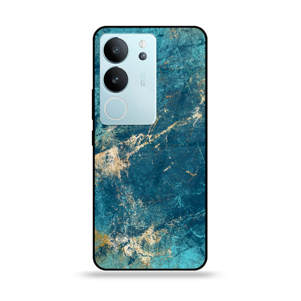 Vivo V29 - Blue Marble Series V 2.0 Design 9  - Premium Metal Printed soft Bumper shock Proof Case