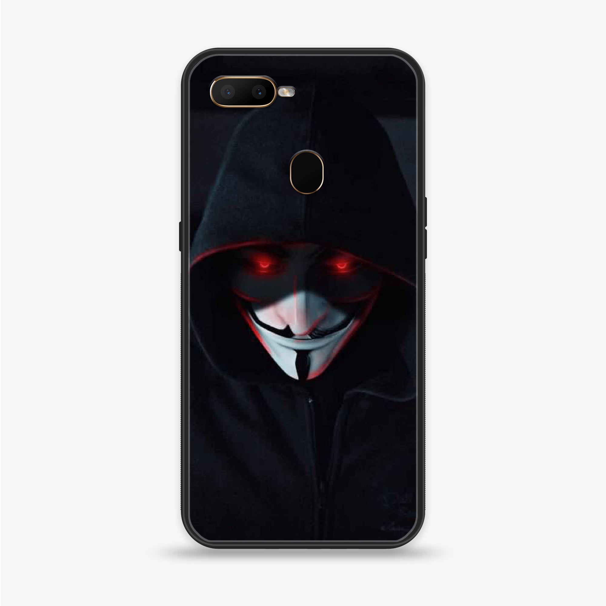 Oppo A12  - Black Art Series - Premium Printed soft Bumper shock Proof Case