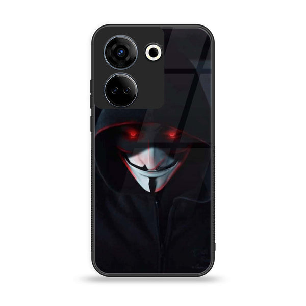 Tecno Camon 20 / Camon 20 pro - Black Art Design 10 - Premium Printed Glass soft Bumper shock Proof Case CS-28440