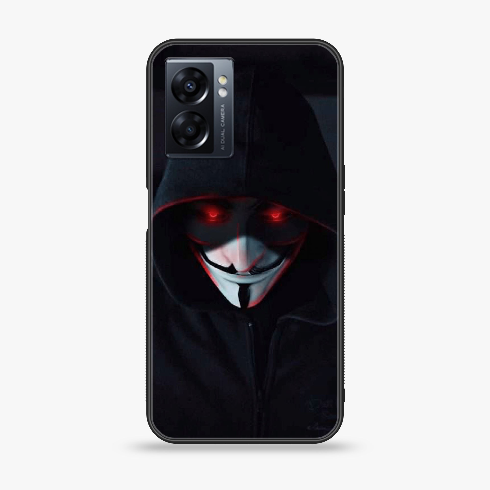 Oppo A77 4G - Black Art Series - Premium Metal Printed soft Bumper shock Proof Case