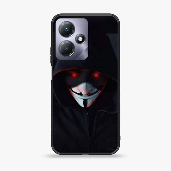 Infinix Hot 30 - Black Art Design 10 - Premium Metal Printed soft Bumper shock Proof Case  CS-35974