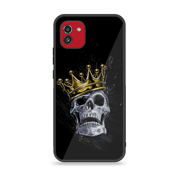 Samsung Galaxy A03 - King V 2.0 Design 5 - Premium Printed Glass soft Bumper shock Proof Case CS-47605