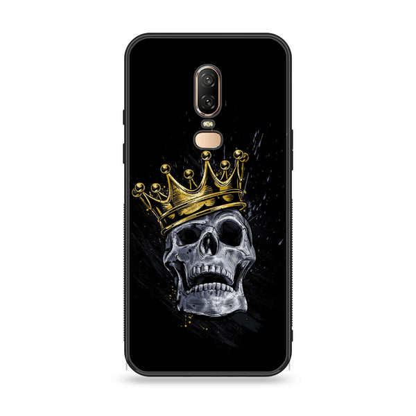 OnePlus 6 - King V 2.0 Design 5 - Premium Printed Glass soft Bumper shock Proof Case CS-17177