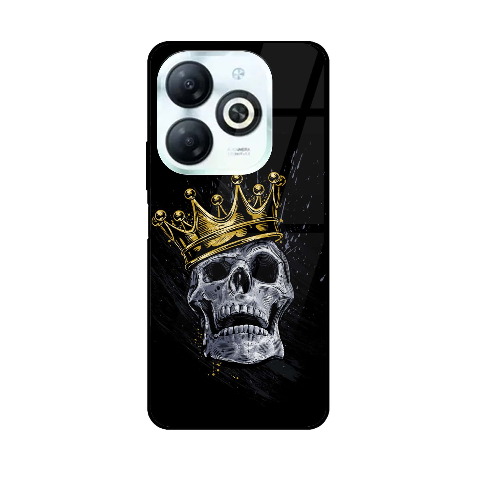 Tecno Spark 20 - King Series V 2.0 - Premium Printed Glass soft Bumper shock Proof Case