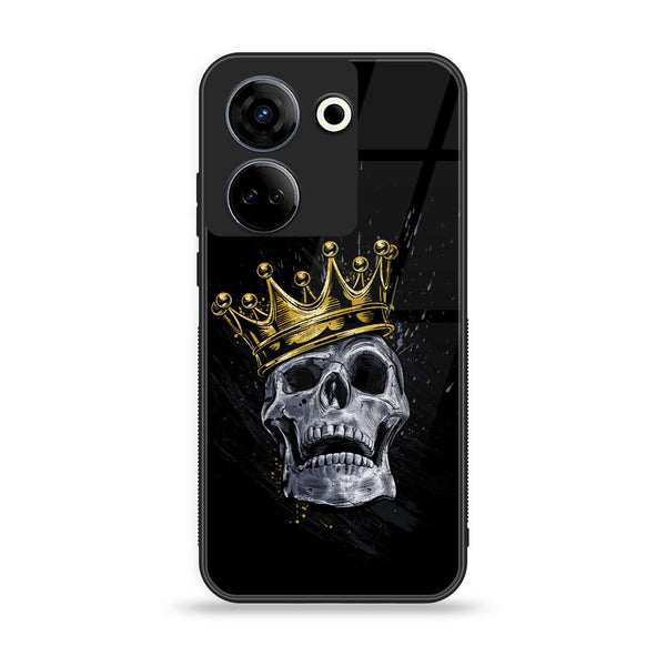 Tecno Camon 20 Pro - King Series V 2.0 Design 5 - Premium Printed Glass soft Bumper shock Proof Case CS-17967