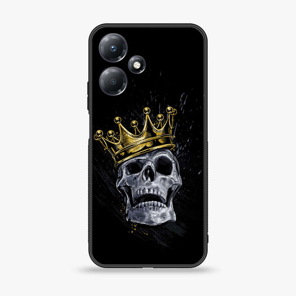 Infinix Hot 30 Play - King Design 5 V 2.0 - Premium Printed Glass soft Bumper shock Proof Case CS-20566