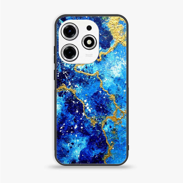 Tecno Spark 10 Pro - Blue Marble V 2.0 Design 4  - Premium Printed Glass soft Bumper shock Proof Case CS-14421