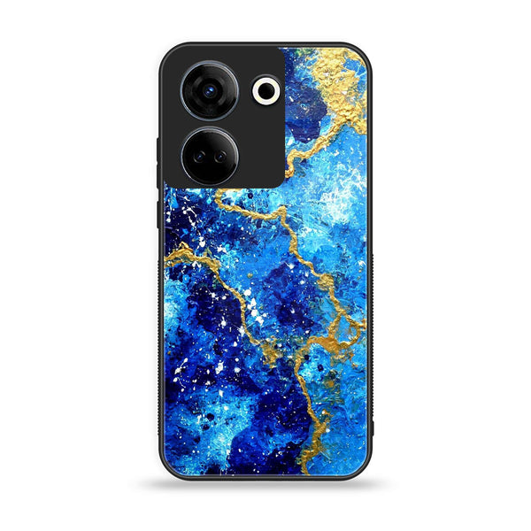 Tecno Camon 20/ 20 pro  - Blue Marble Series V 2.0 Design 4 - Premium Metal Printed soft Bumper shock Proof Case  CS-31235