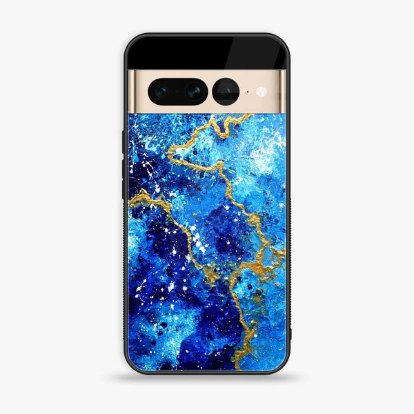 Google Pixel 7 Pro - Blue Marble V 2.0  Design 4 - Premium Printed Glass soft Bumper shock Proof Case  CS-24485