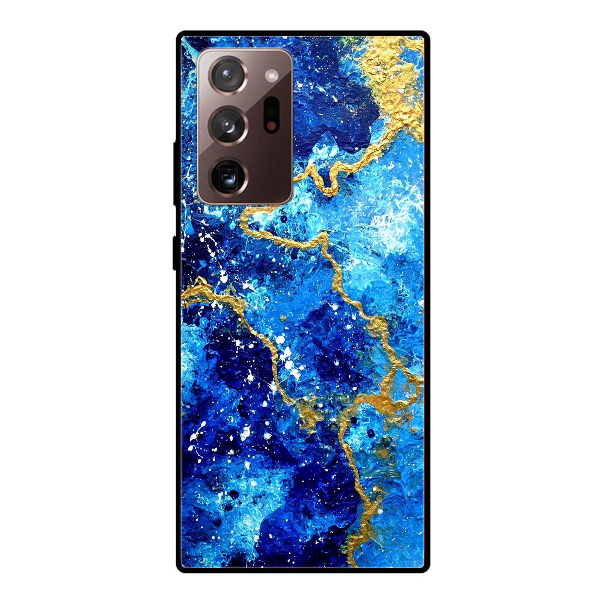 Galaxy Note 20 Ultra - Blue Marble Series V 2.0 - Premium Printed Glass soft Bumper shock Proof Case
