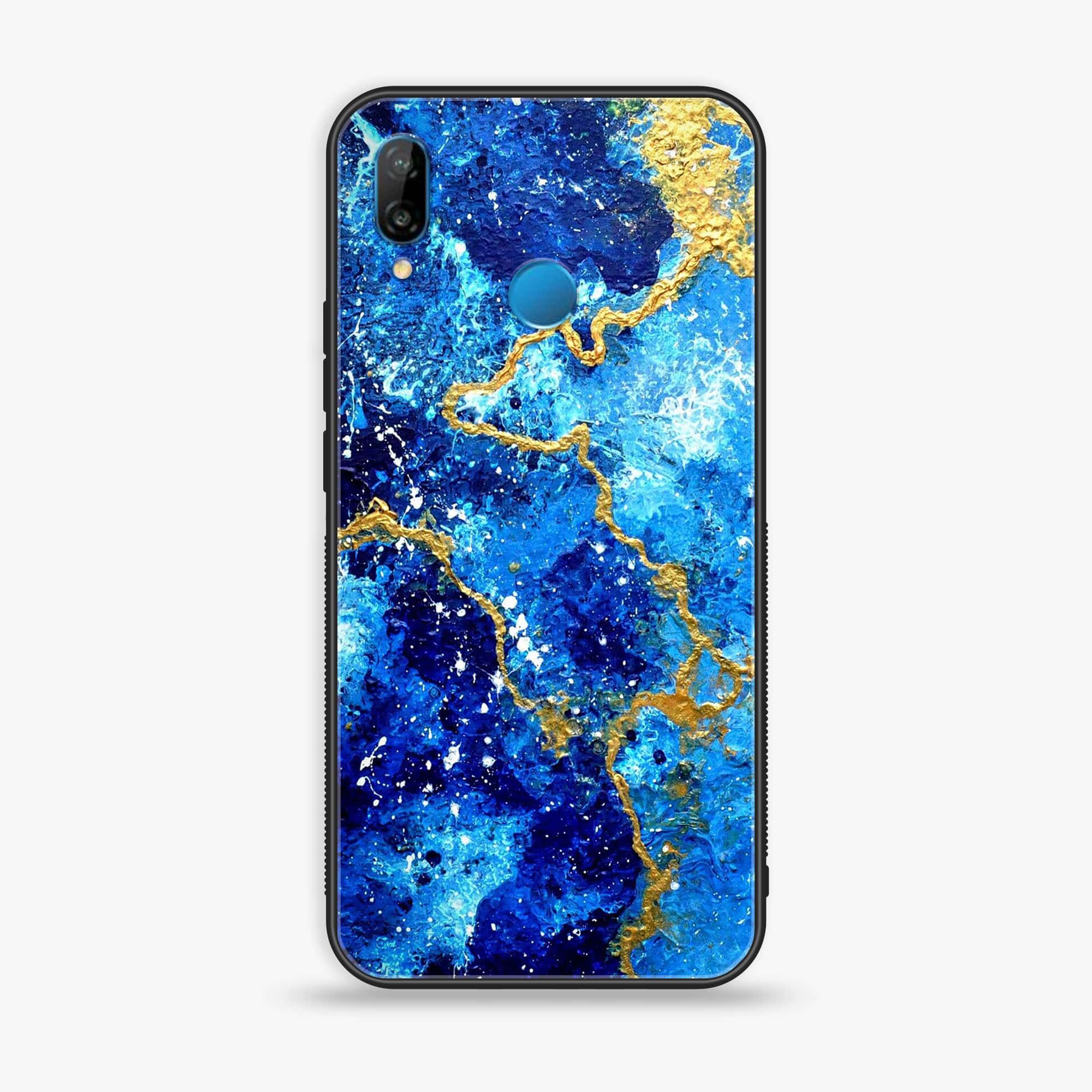 Huawei Y9 (2019) - Blue Marble Series V 2.0 - Premium Printed Glass soft Bumper shock Proof Case