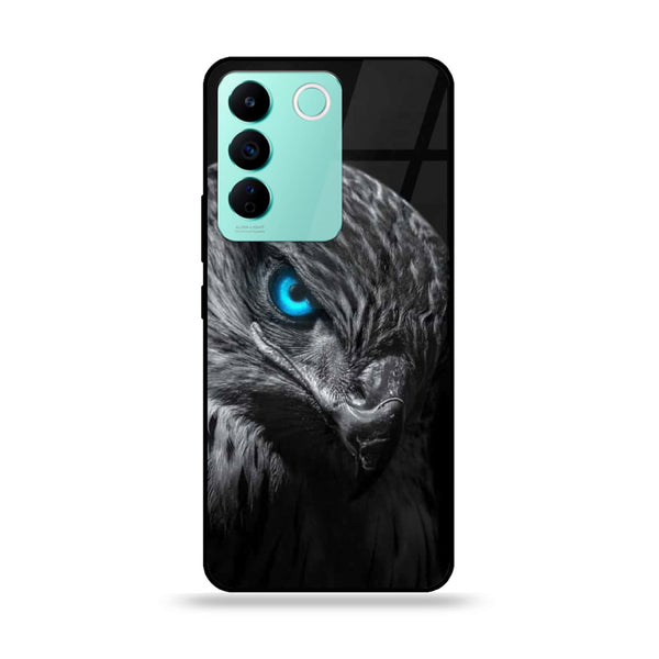 Vivo V27E - Black Art Series Design 2  - Premium Printed Glass soft Bumper shock Proof Case CS-21477