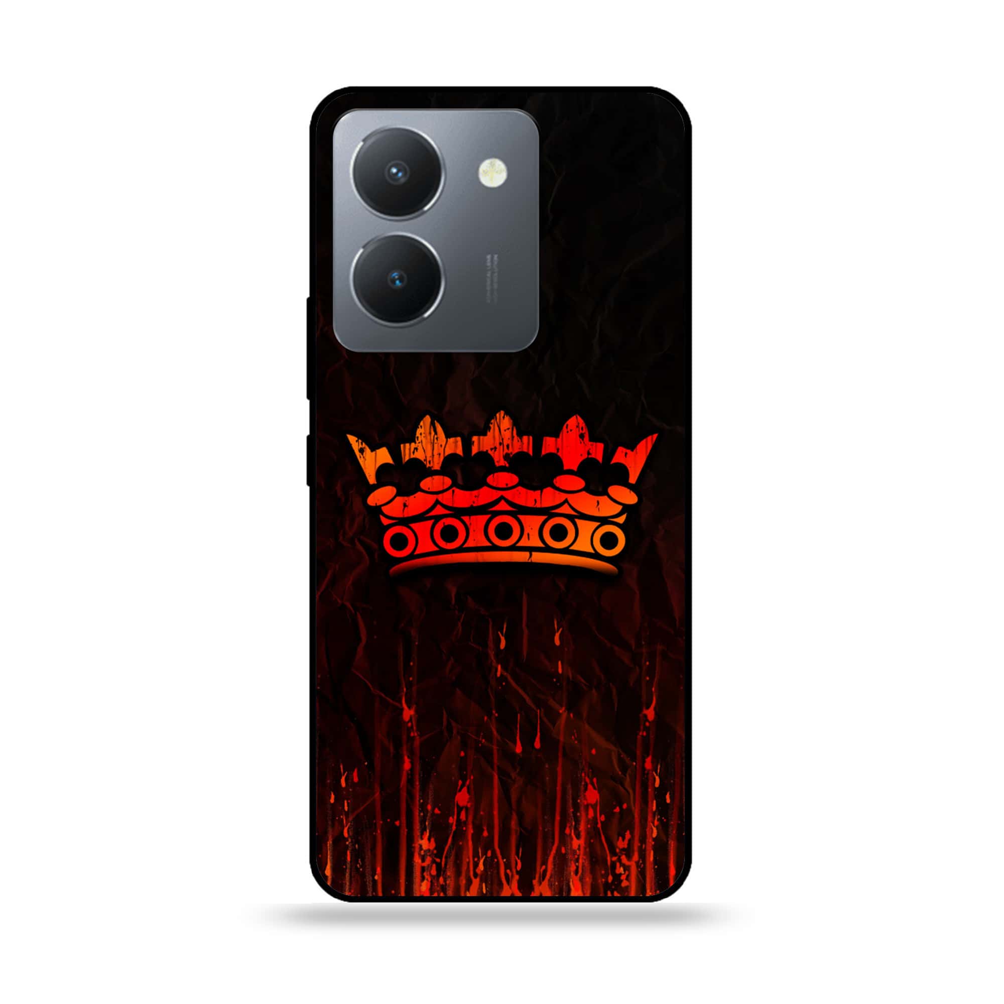 Vivo Y36 - King Series - Premium Printed Glass soft Bumper shock Proof Case