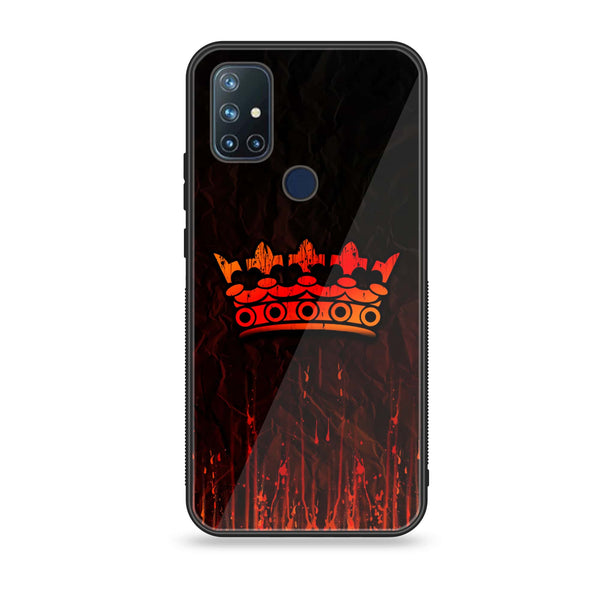 OnePlus Nord N10 -King Design 4- Premium Printed Glass soft Bumper shock Proof Case CS-44507