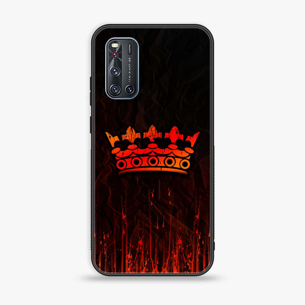 Vivo V19 - King V 2.0 Design 4 - Premium Printed Glass soft Bumper shock Proof Case CS-22758