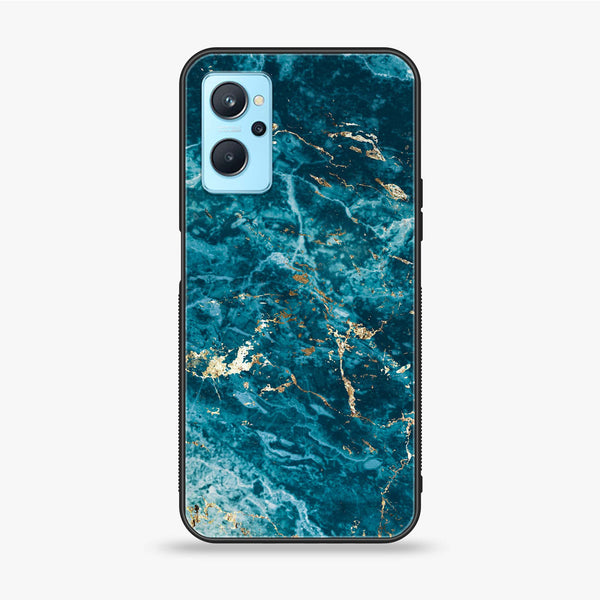 Realme 9i - Blue Marble Series V 2.0 - Premium Printed Glass soft Bumper shock Proof Case