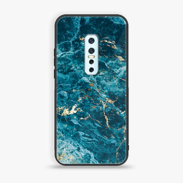 VIVO V17 PRO - Blue Marble Series V 2.0 - Premium Printed Glass soft Bumper shock Proof Case