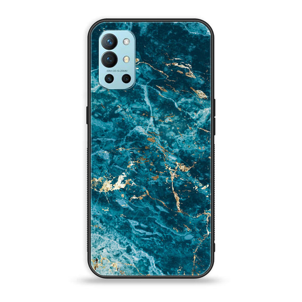 OnePlus 9R - Blue Marble Series V 2.0 - Premium Printed Glass soft Bumper shock Proof Case