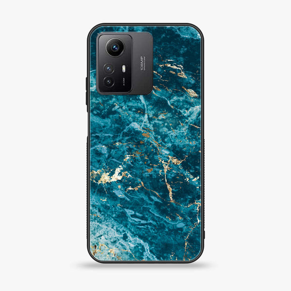 Xiaomi Redmi Note 12S - Blue Marble Series V 2.0 - Premium Printed Glass soft Bumper shock Proof Case