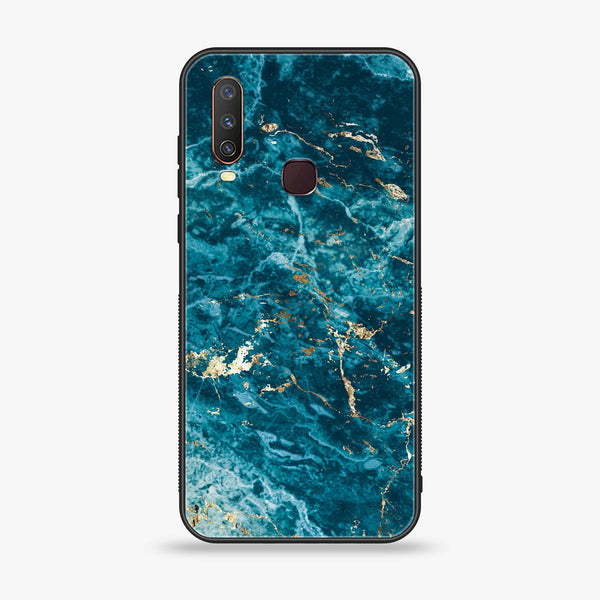 Vivo Y17 - Blue Marble  V 2.0 Design 1  - Premium Printed Glass soft Bumper shock Proof Case CS-14570