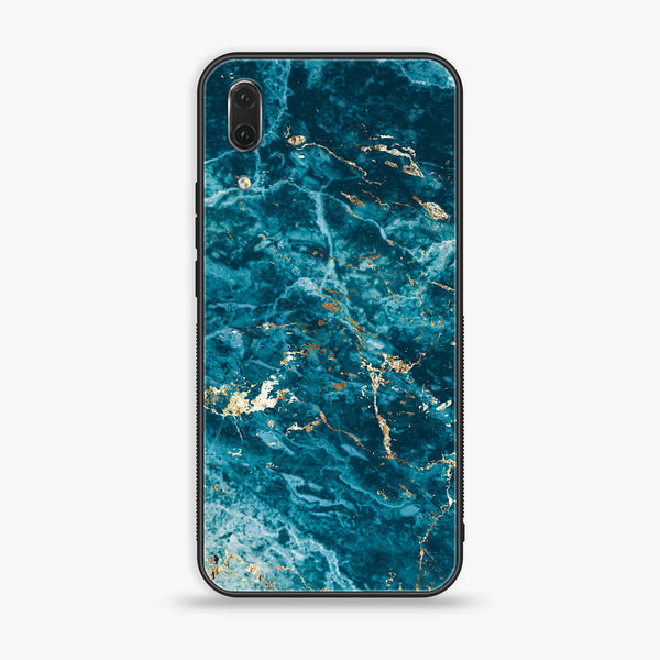 Huawei P20 - Blue Marble Series V 2.0 - Premium Printed Glass soft Bumper shock Proof Case