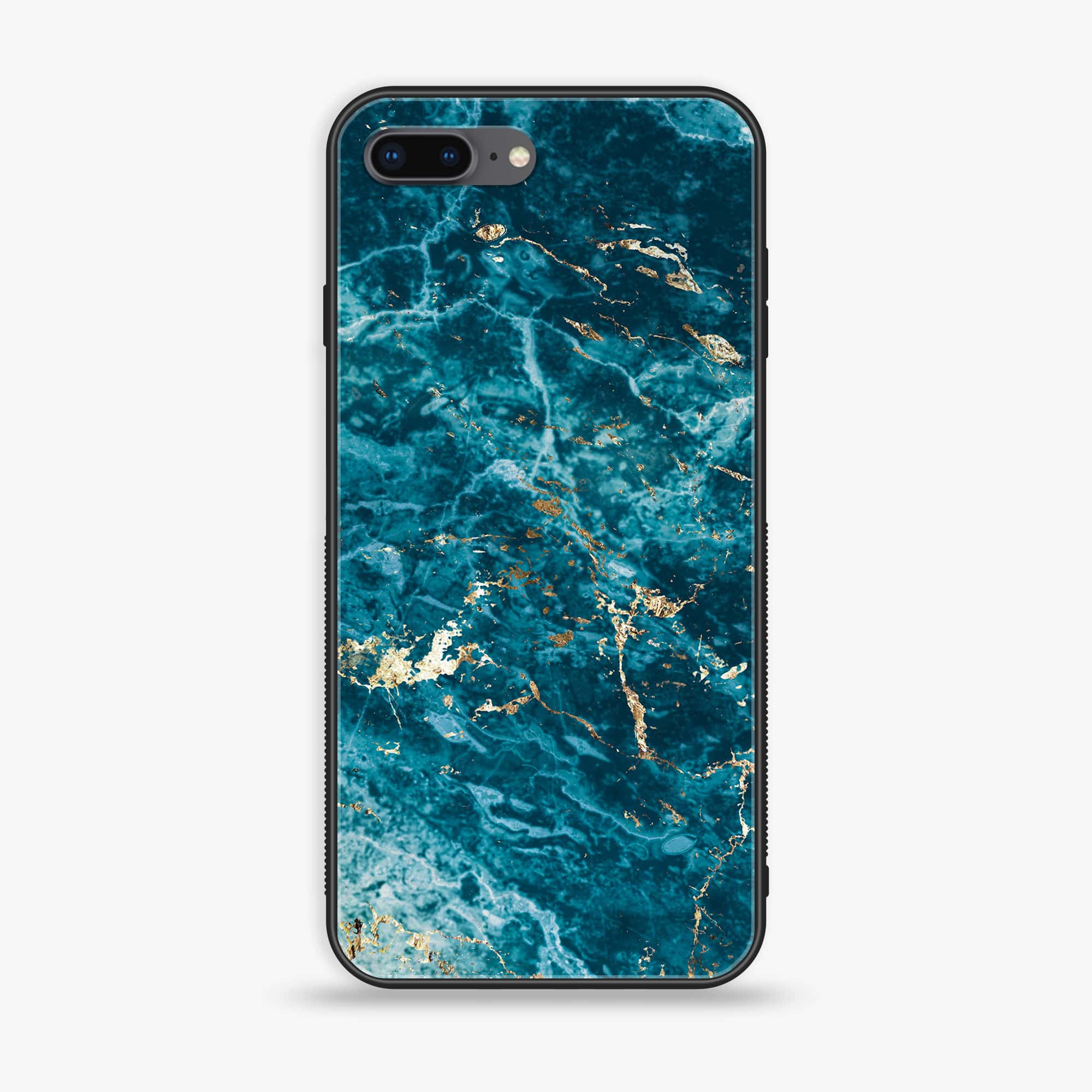 iPhone 7Plus - Blue Marble Series V 2.0 - Premium Printed Glass soft Bumper shock Proof Case