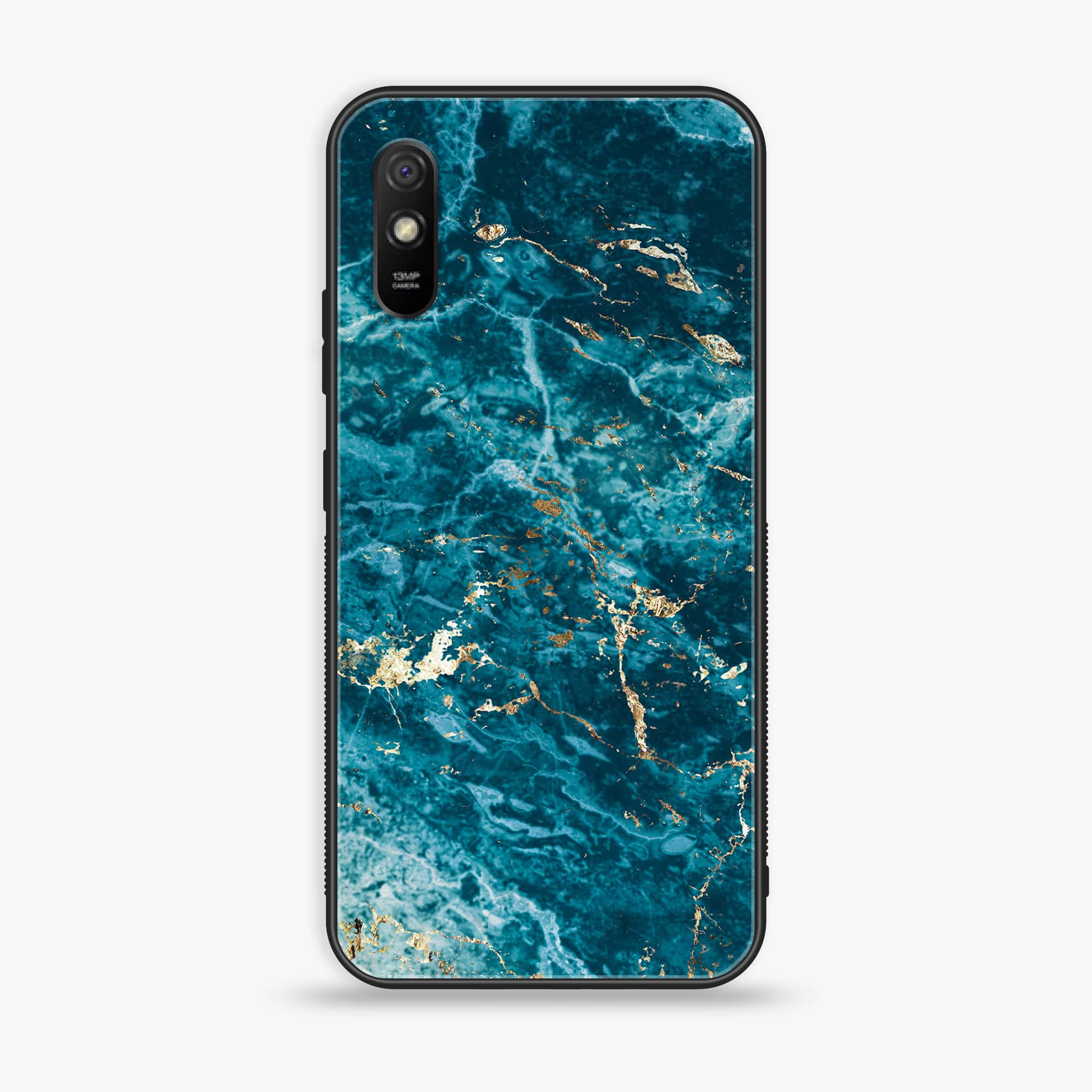 Xiaomi Redmi 9A - Blue Marble Series V 2.0 - Premium Printed Glass soft Bumper shock Proof Case