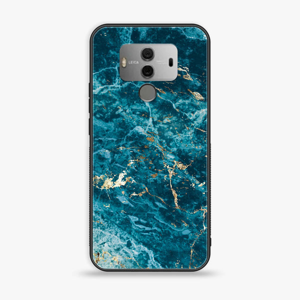 Huawei Mate 10 - Blue Marble Series V 2.0- Premium Printed Glass soft Bumper shock Proof Case
