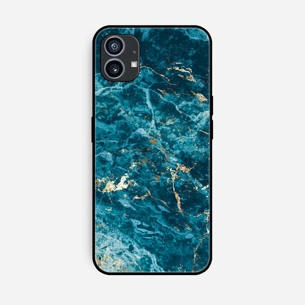 Nothing Phone (1) Blue Marble Series V 2.0 Premium Printed Glass soft Bumper shock Proof Case