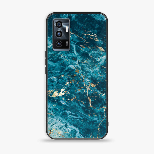 Vivo V23e - Blue Marble Series V 2.0 - Premium Printed Glass soft Bumper shock Proof Case