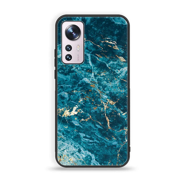 Xiaomi Mi 12 5G Blue Marble Series V 2.0 Premium Printed Glass soft Bumper shock Proof Case