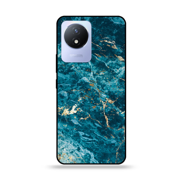 Vivo Y02/y02t -  Blue Marble V 2.0 Design 8 - Premium Printed Glass soft Bumper shock Proof Case CS-18766