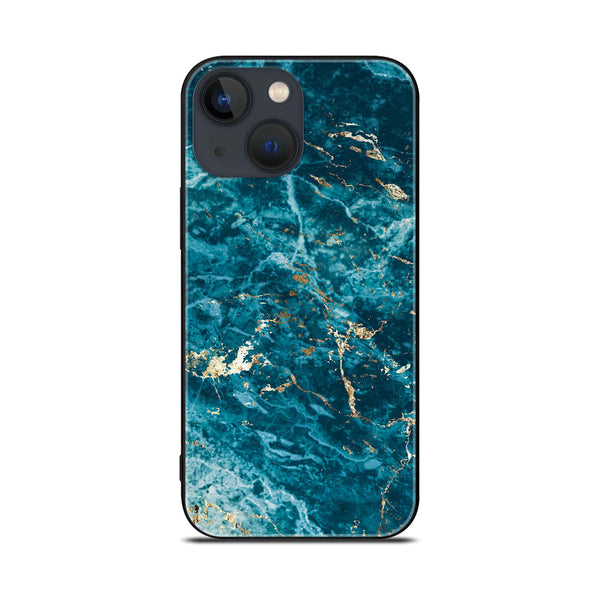 iPhone 14 Plus - Blue Marble Series V 2.0 - Premium Printed Glass soft Bumper shock Proof Case