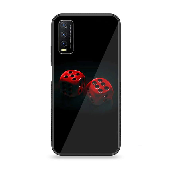 Vivo Y20s - Black Art Series  Design 3 - Premium Printed Glass soft Bumper shock Proof Case  CS-20075