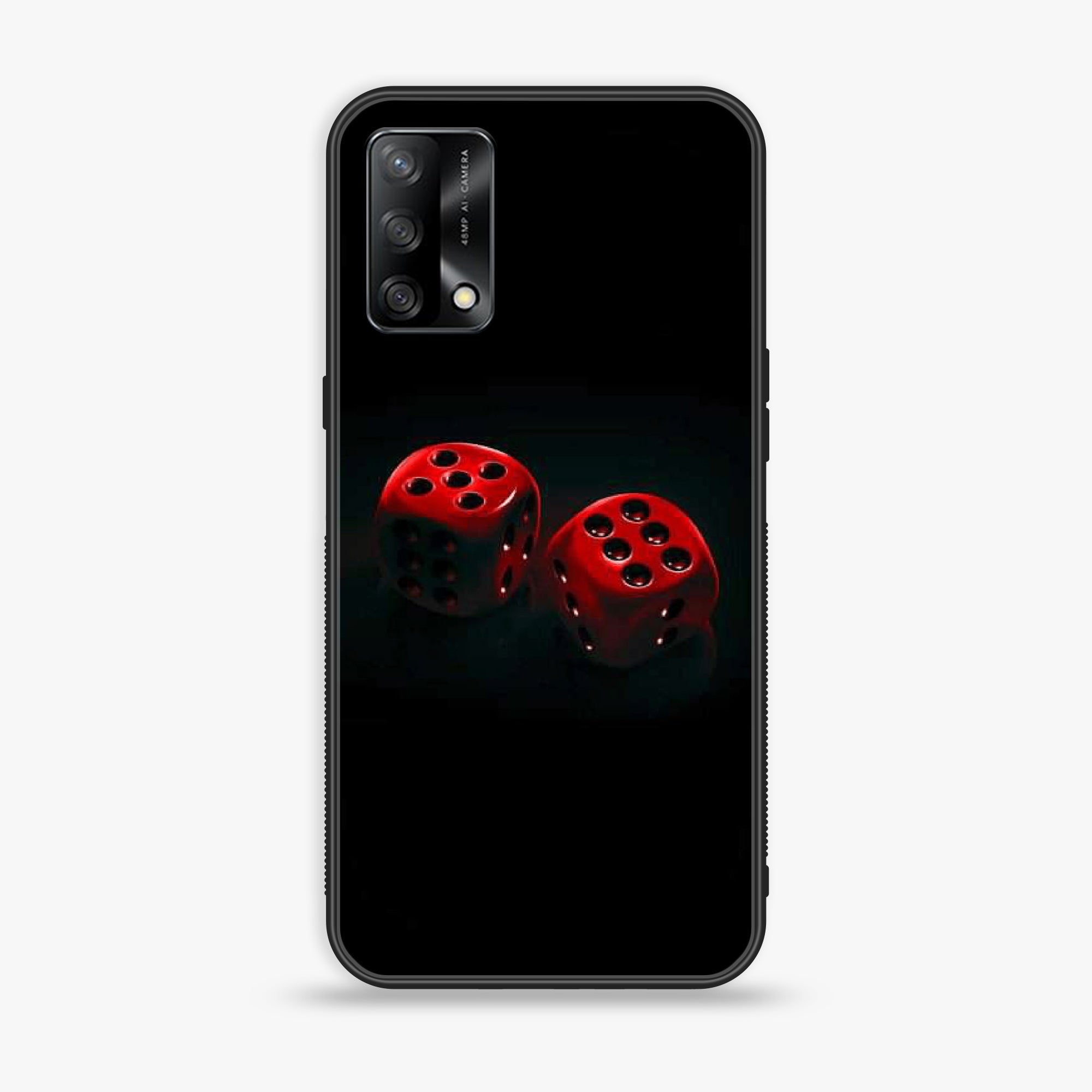 Oppo F19s  - Black Art Series - Premium Metal Printed soft Bumper shock Proof Case
