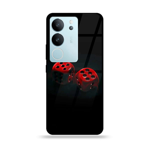 Vivo V29 - Black Art Design 3 - Premium Printed Glass soft Bumper shock Proof Case CS-7679