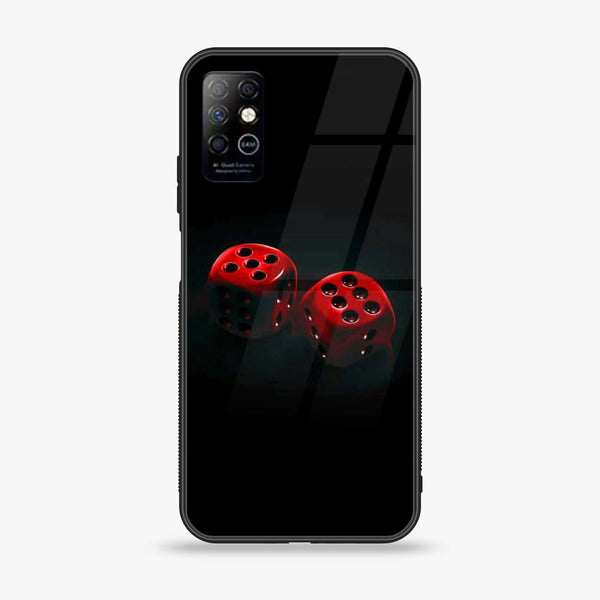 Infinix Note 8 - Black Art Design 3- Premium Printed Glass soft Bumper shock Proof Case CS-12887