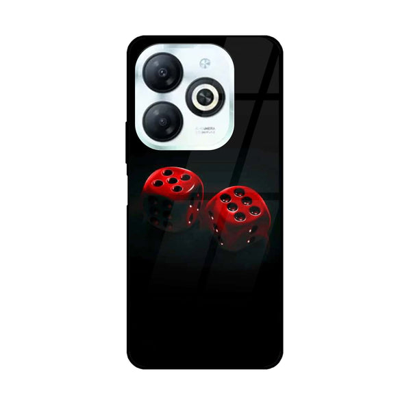 Infinix Hot 40i - Black Art Design 3 - Premium Printed Glass soft Bumper shock Proof Case CS-7360 CS-7414 CS-19561