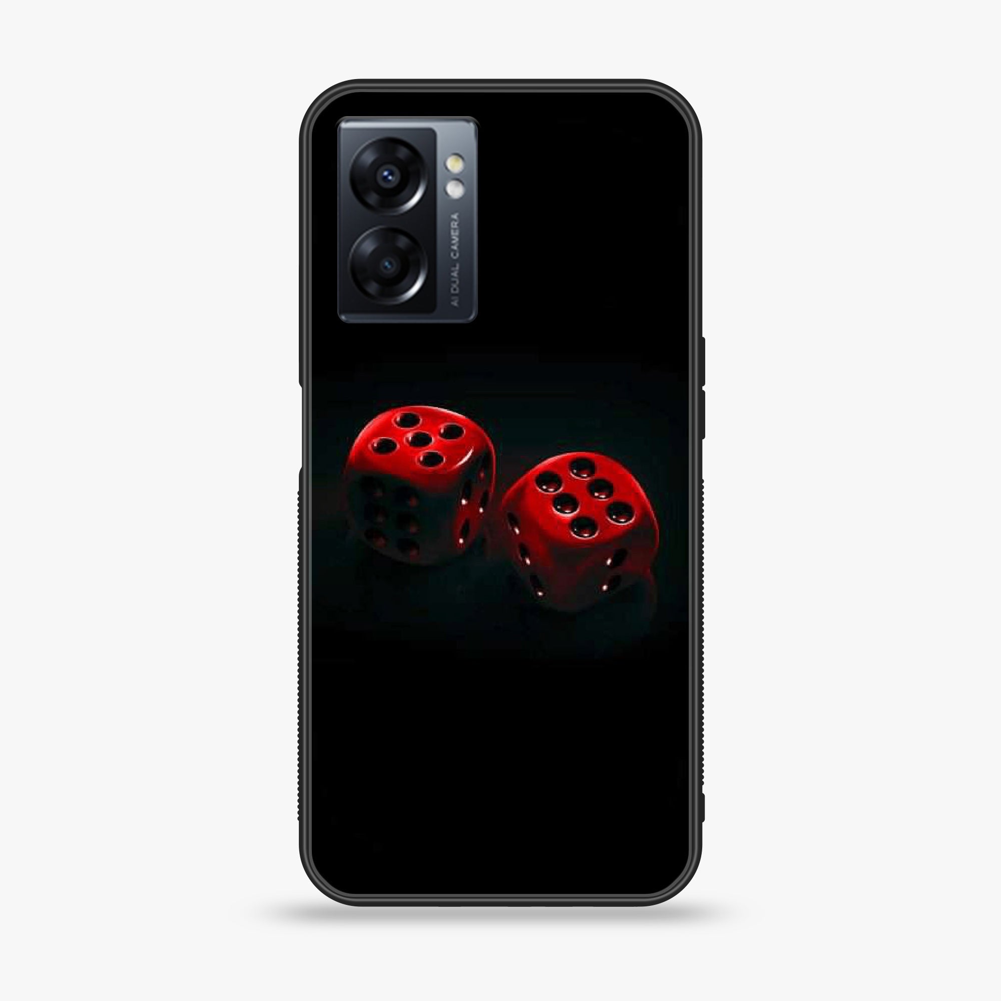 Oppo A77 4G - Black Art Series - Premium Metal Printed soft Bumper shock Proof Case
