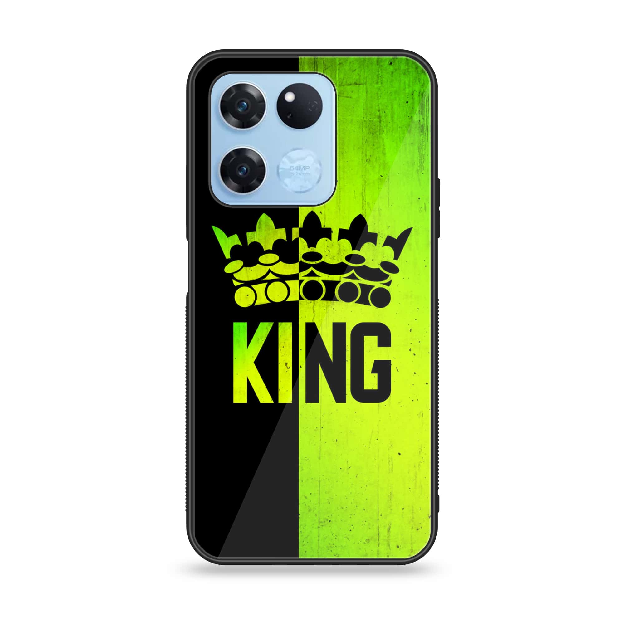 OnePlus Ace Racing - King Series V 2.0 - Premium Printed Glass soft Bumper shock Proof Case