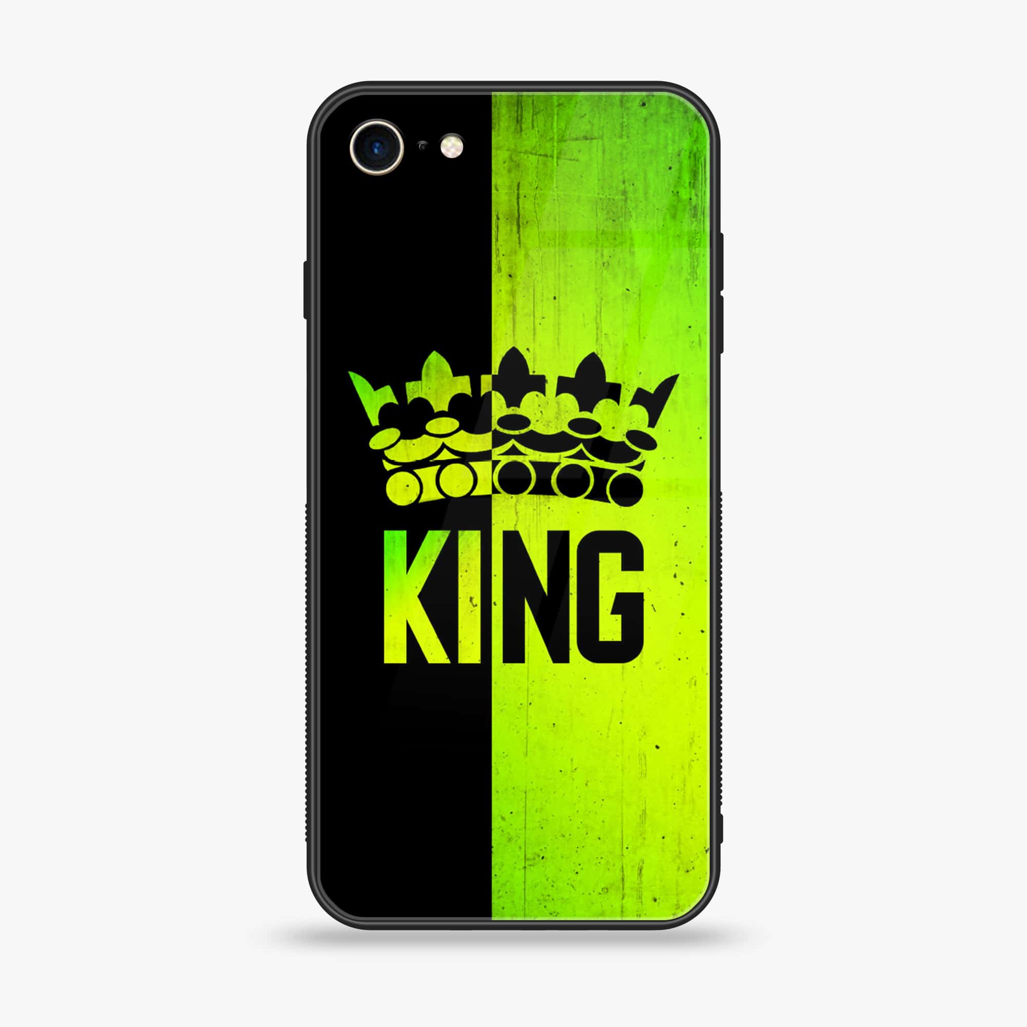 iPhone 7 - King Series V 2.0 - Premium Printed Glass soft Bumper shock Proof Case