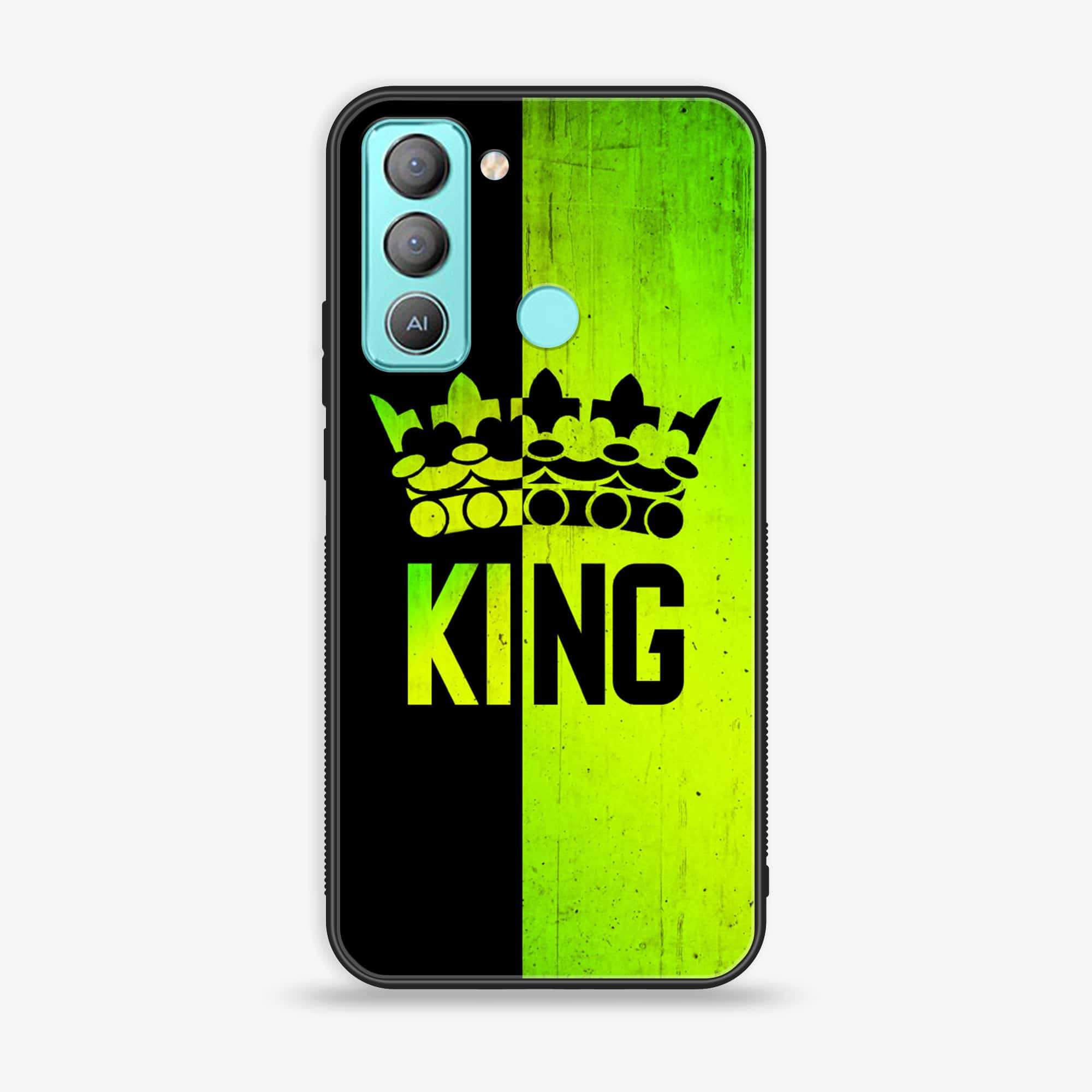 Tecno POP 5 LTE King Series V2.0 Premium Printed Glass soft Bumper shock Proof Case