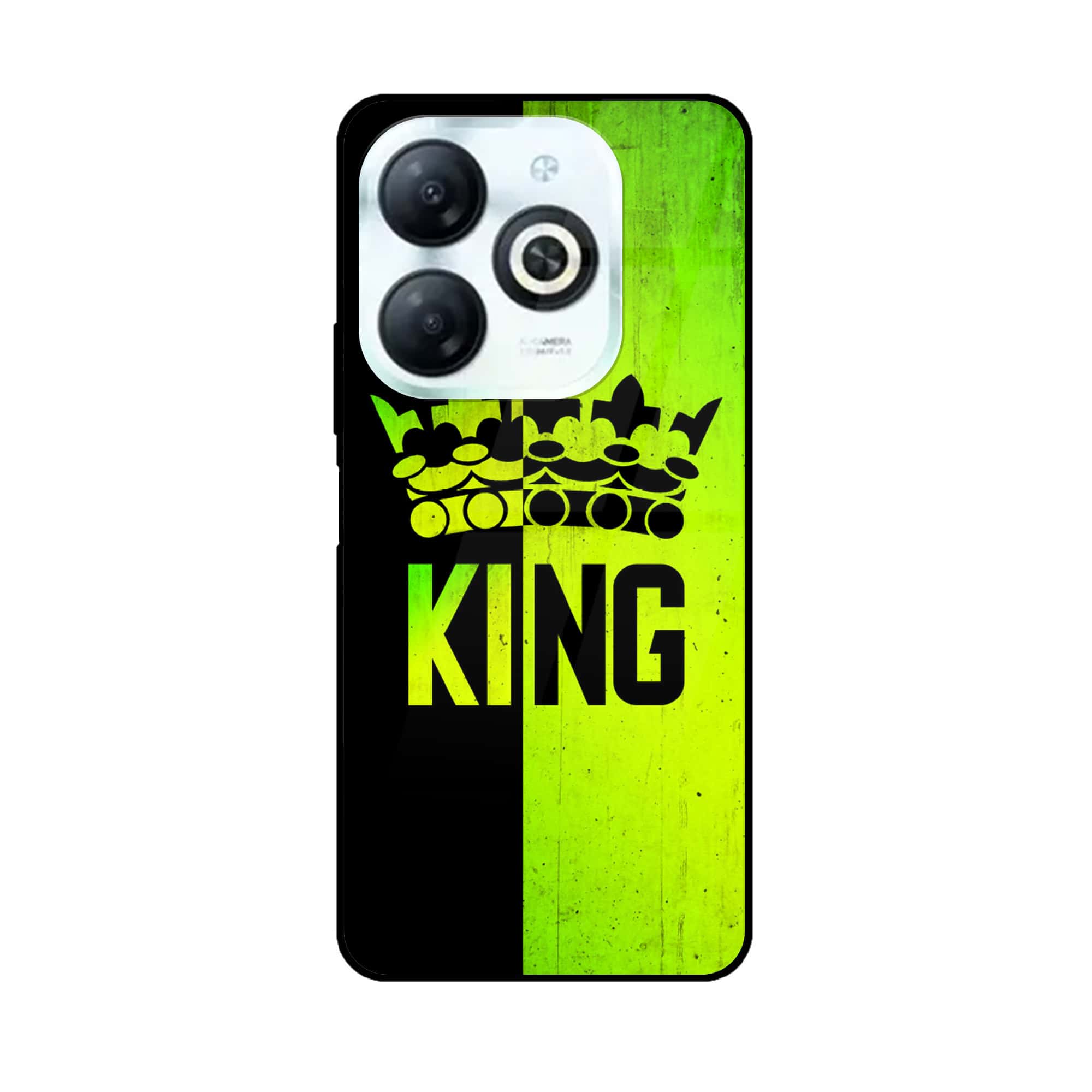 Tecno Spark 20 - King Series V 2.0 - Premium Printed Glass soft Bumper shock Proof Case