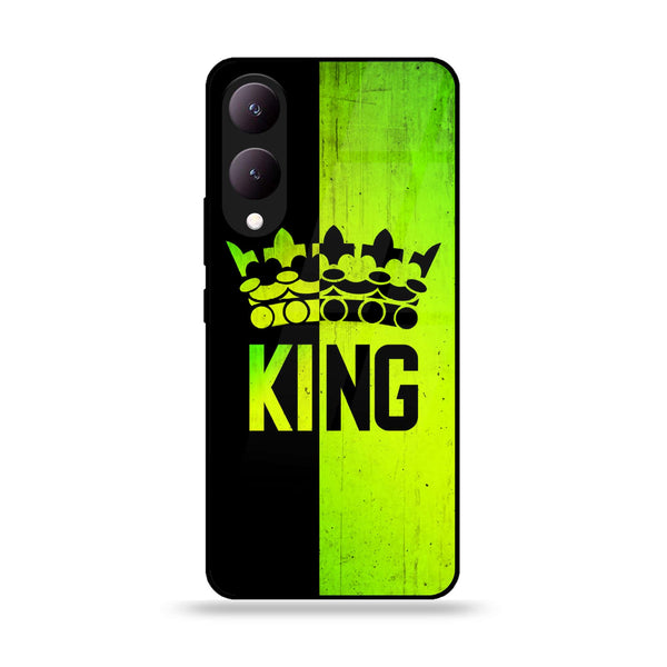 Vivo Y17S - King Design 3  2.0 - Premium Printed Glass soft Bumper shock Proof Case CS-41453