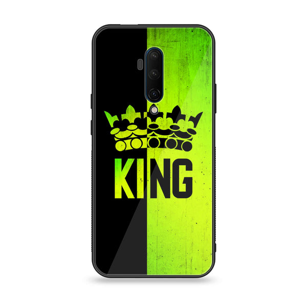 OnePlus 7T Pro - King V 2.0 Design 3 - Premium Printed Glass soft Bumper shock Proof Case CS-17796