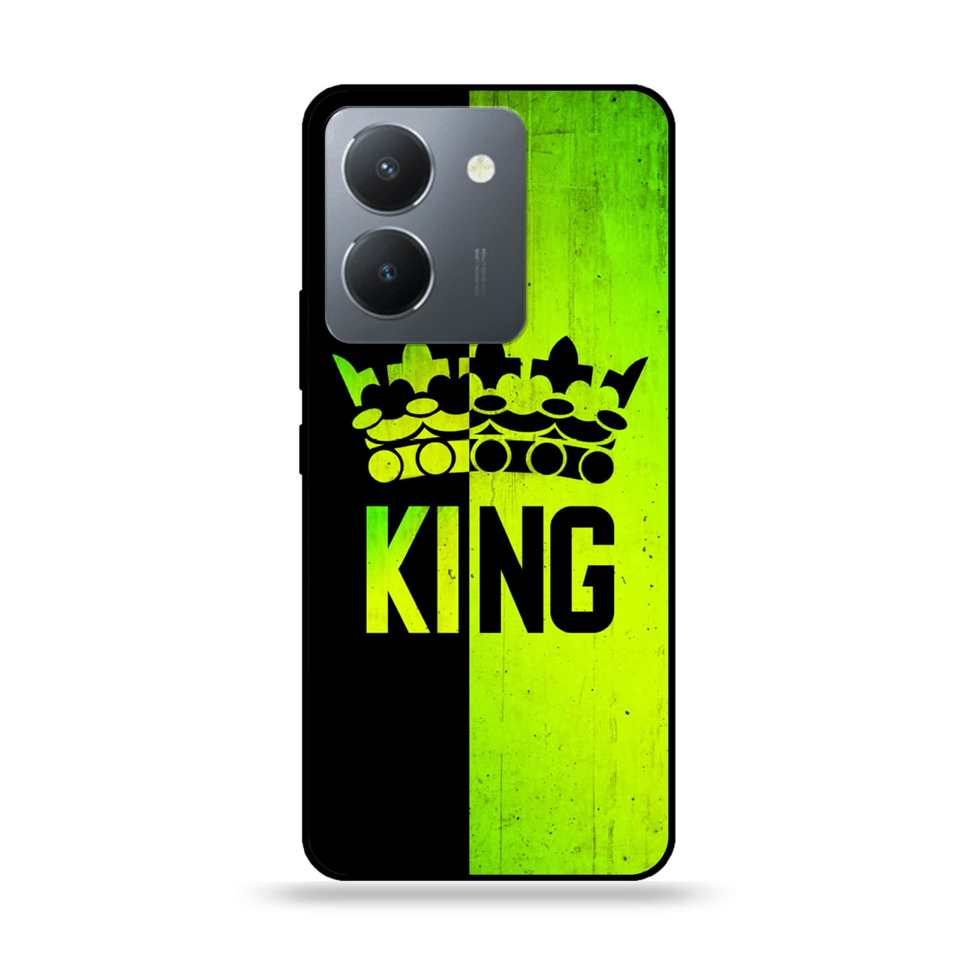 Vivo Y36 - King Series - Premium Printed Glass soft Bumper shock Proof Case