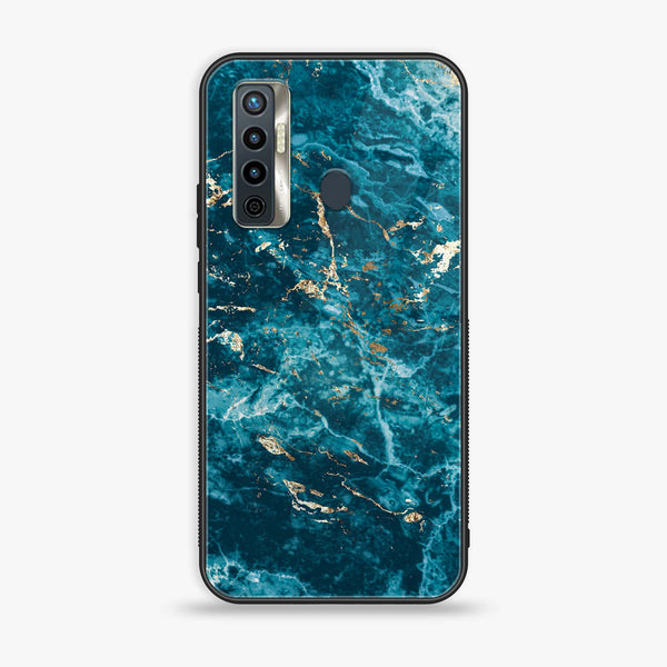 Tecno Camon 17 - Blue Marble V 2.0 Design 8 - Premium Printed Glass soft Bumper shock Proof Case CS-19274