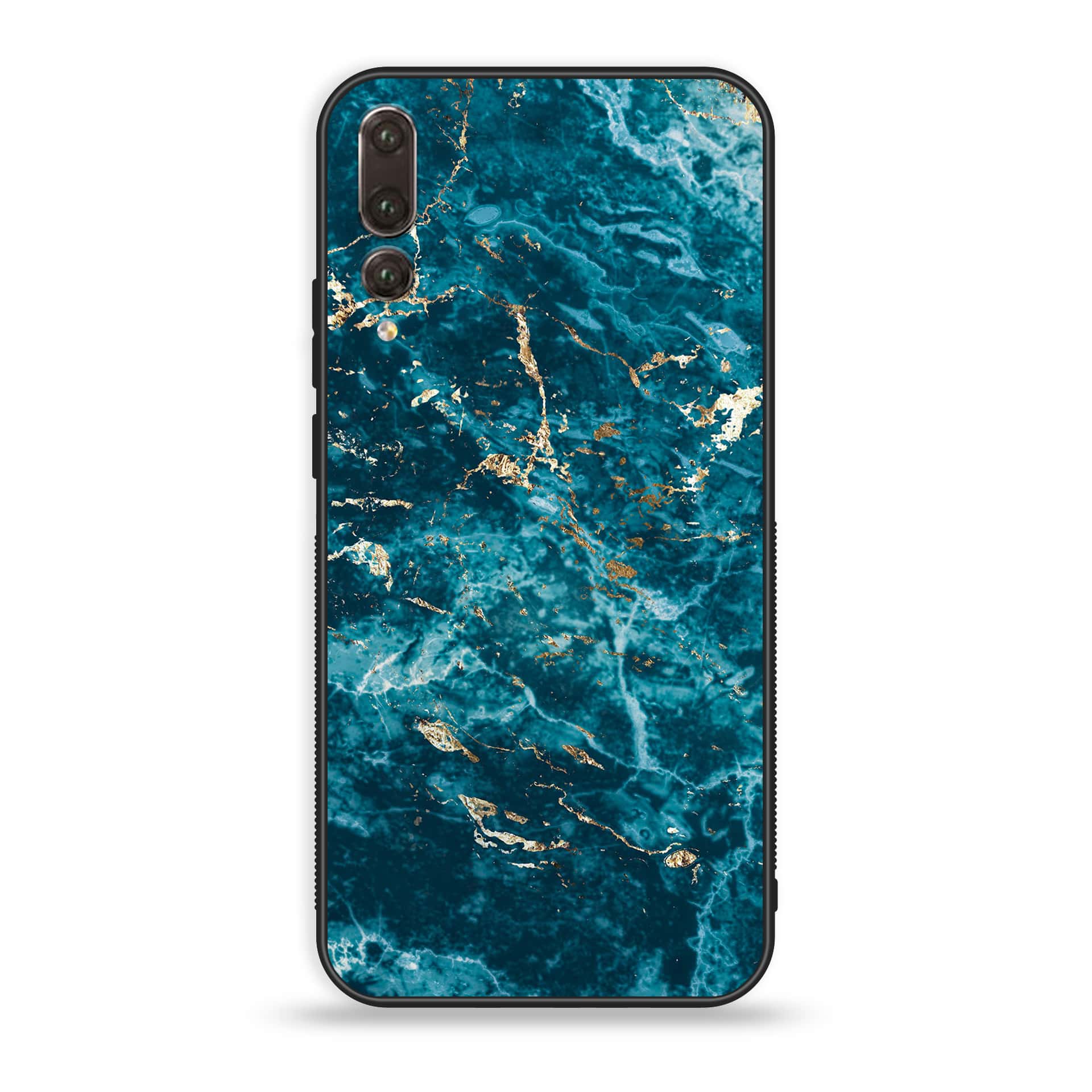 Huawei P20 Pro - Blue Marble V 2.0 Series - Premium Printed Glass soft Bumper shock Proof Case
